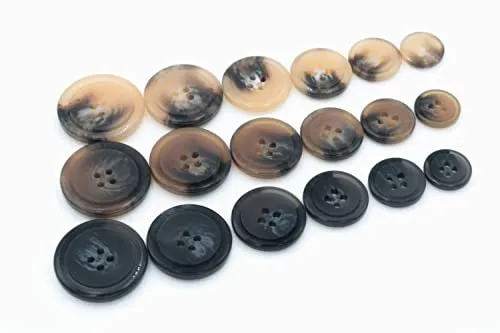 20PCS 4 Holes Sewing Round Craft Buttons Resin Snaps for Blazer Shirts DIY Accessories (Beige, 15mm)