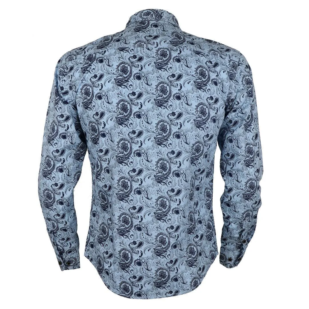 Badgley New York City Quality Finest Long Sleeve Shirt-Blue