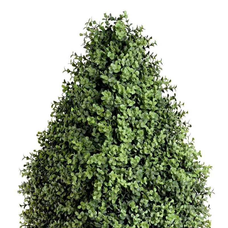 Boxwood Obelisk in Column Planter 84"H