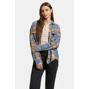 Brixton Women's Bowery Flannel in Flint Blue