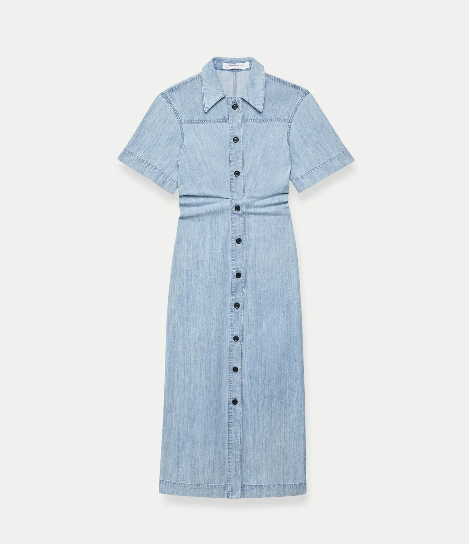 Chambray Bias Shirt Dress