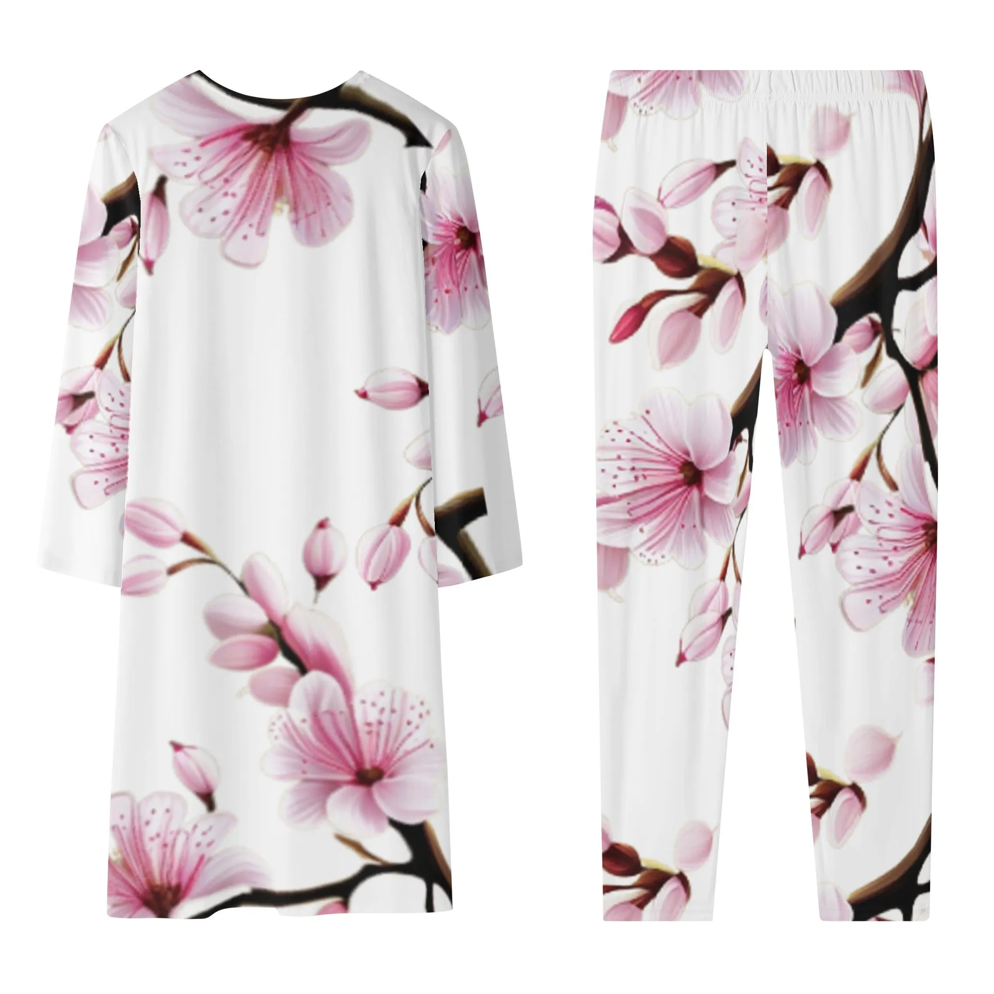 Cherry Blossom Womens Long Sleeve Cardigan and Leggings 2pcs - 4 colors