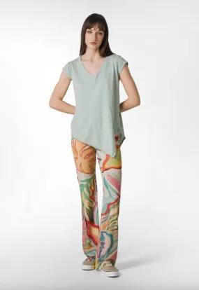 Deha - High Waisted Flower Print  Pants Multicolor