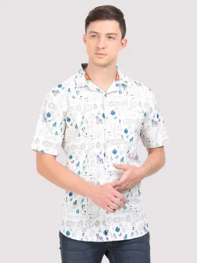 Doodle Digital Printed Half Shirt