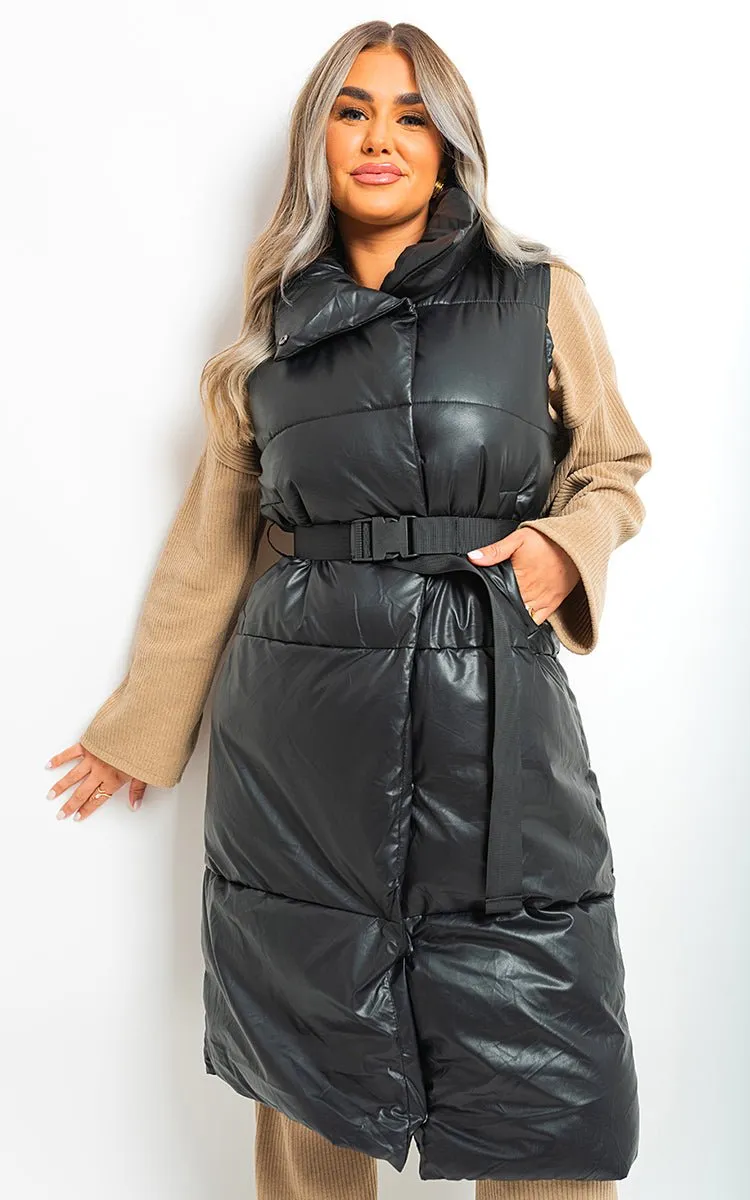 Dorothy Belted Long Puffer Gilet