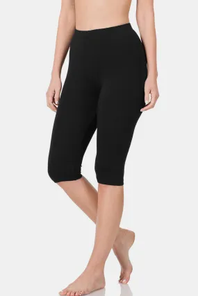 Full Size High Waist Capris