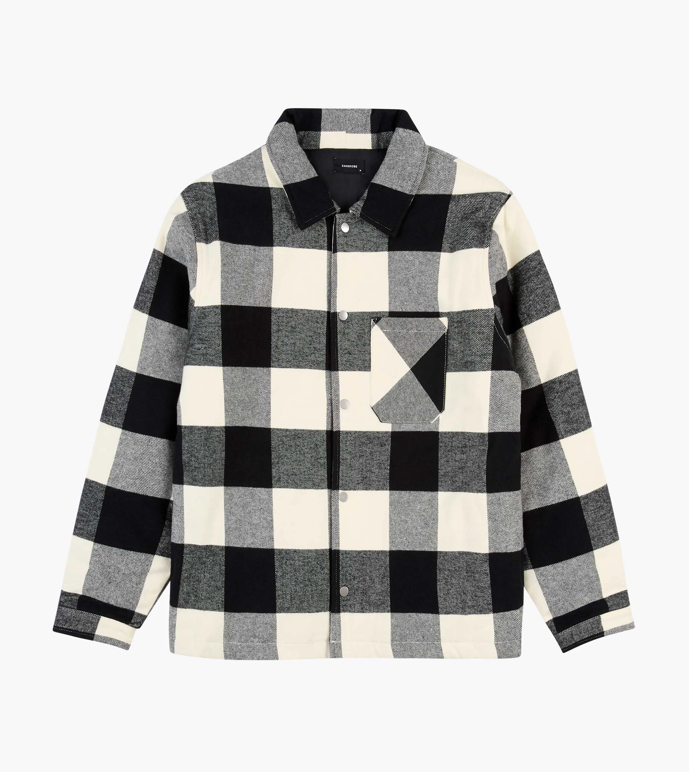 Hike Plaid Overshirt Black/Vintage White