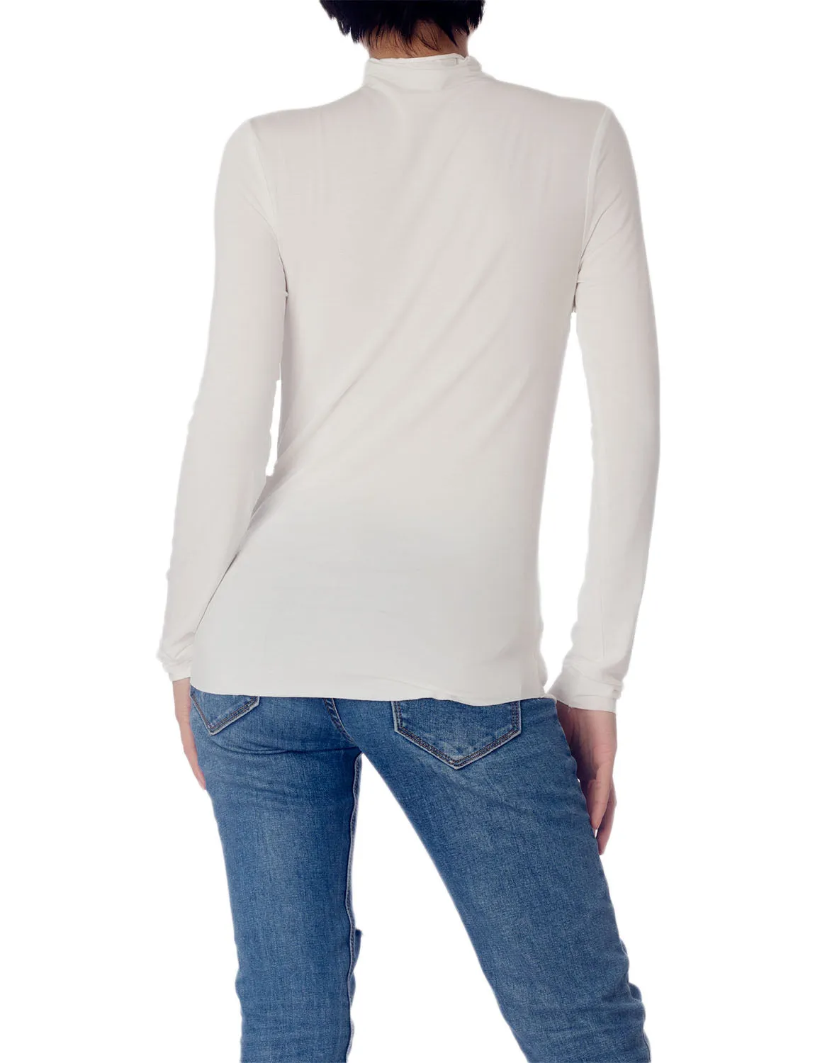 iB-iP Women's Tops Turtleneck Slim Fit Long Sleeve High Neck Cozy Silky Henley