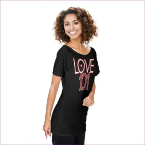 Love 101 Womens Off Shoulder Baggy Tee