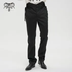 Men's Gothic Strappy High-waisted Pants