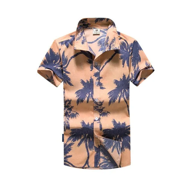 Mens Hawaiian Shirt ,Printed Beach Shirts Short Sleeve