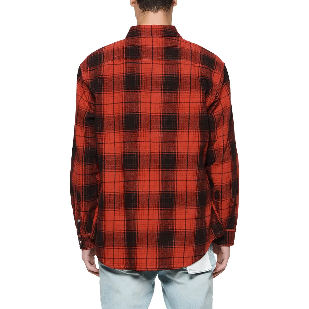 Over-dyed Flannel LS Shirt 'Red'