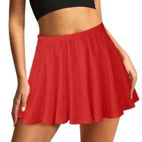 Red Skater Skirt Dark All Over Print Skater Skirt (Model D69)