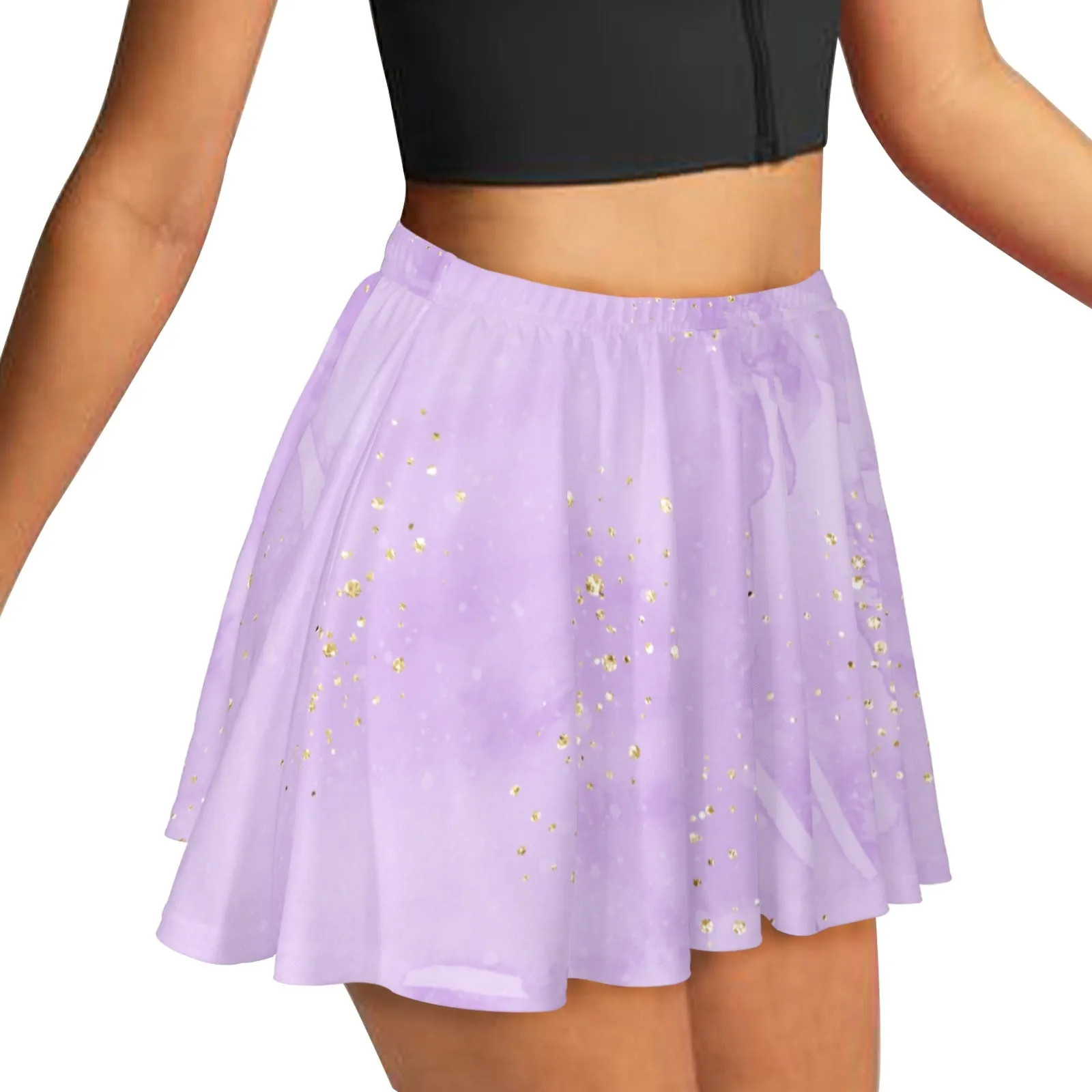 Skater Skirt Purple Dreams Skater Skirt (Model D69)