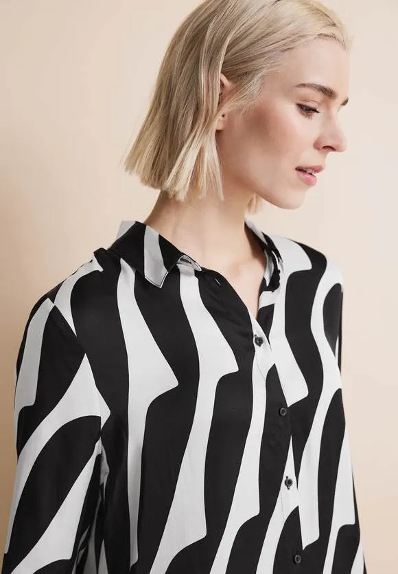 Street One Black and White Viscose shirt 34446