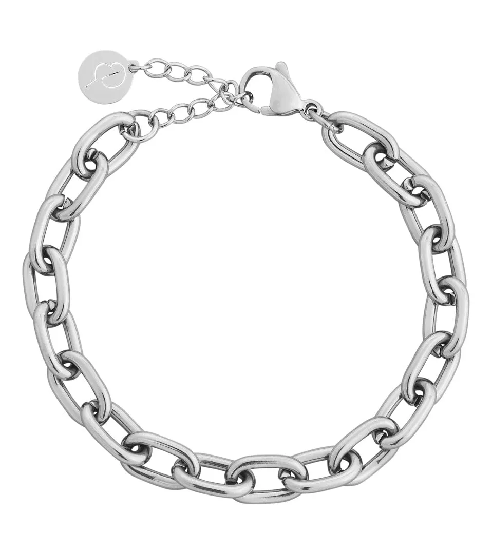 TRELLIS CHAIN BRACELET STEEL