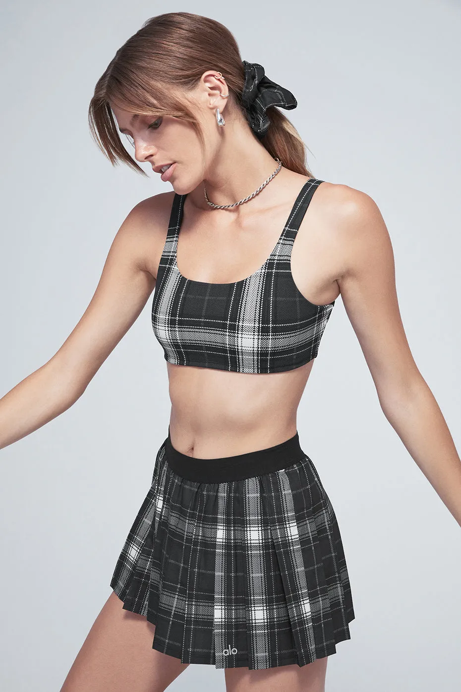 Vapor Legacy Plaid Bra - Black/White