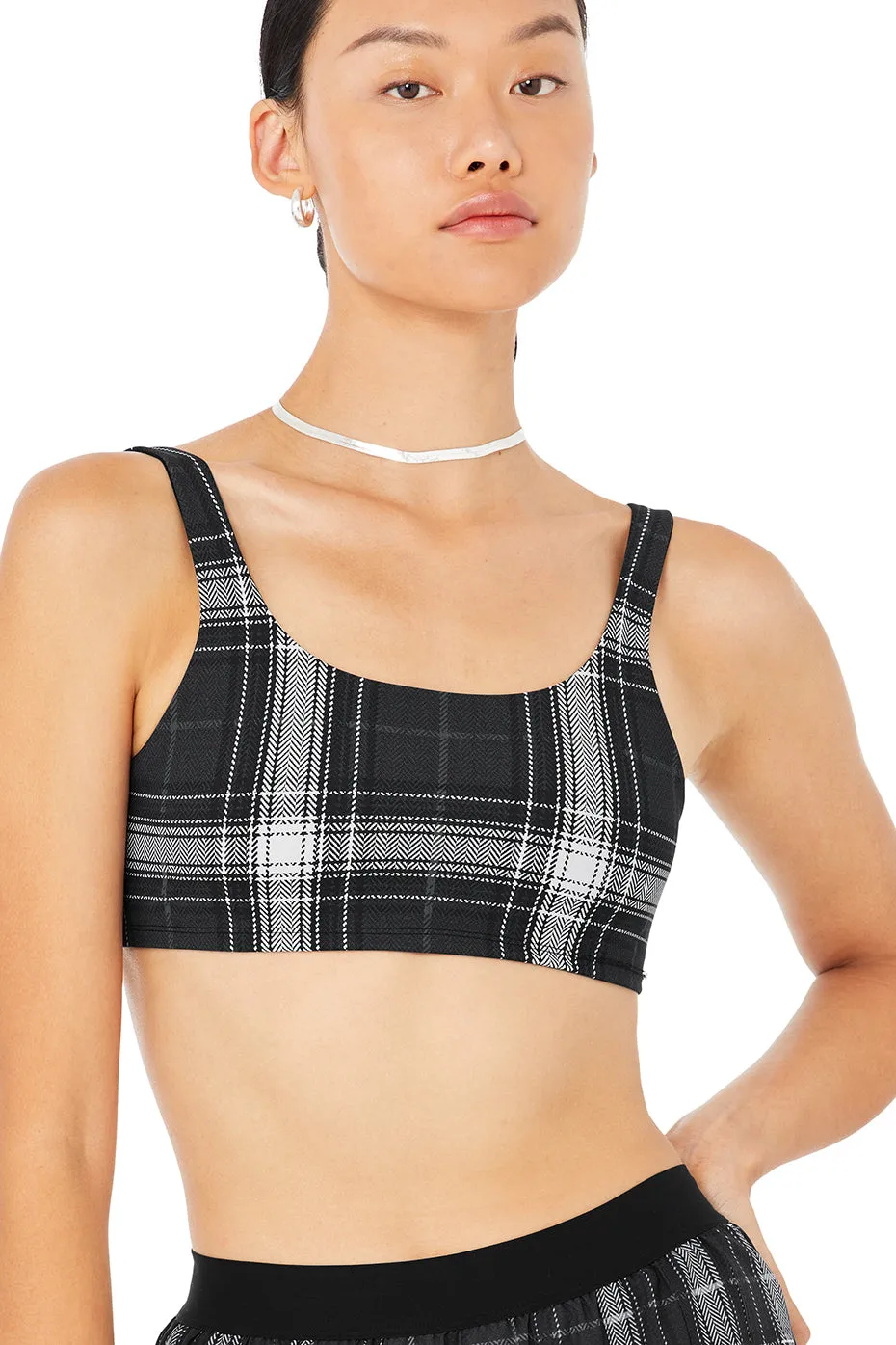 Vapor Legacy Plaid Bra - Black/White