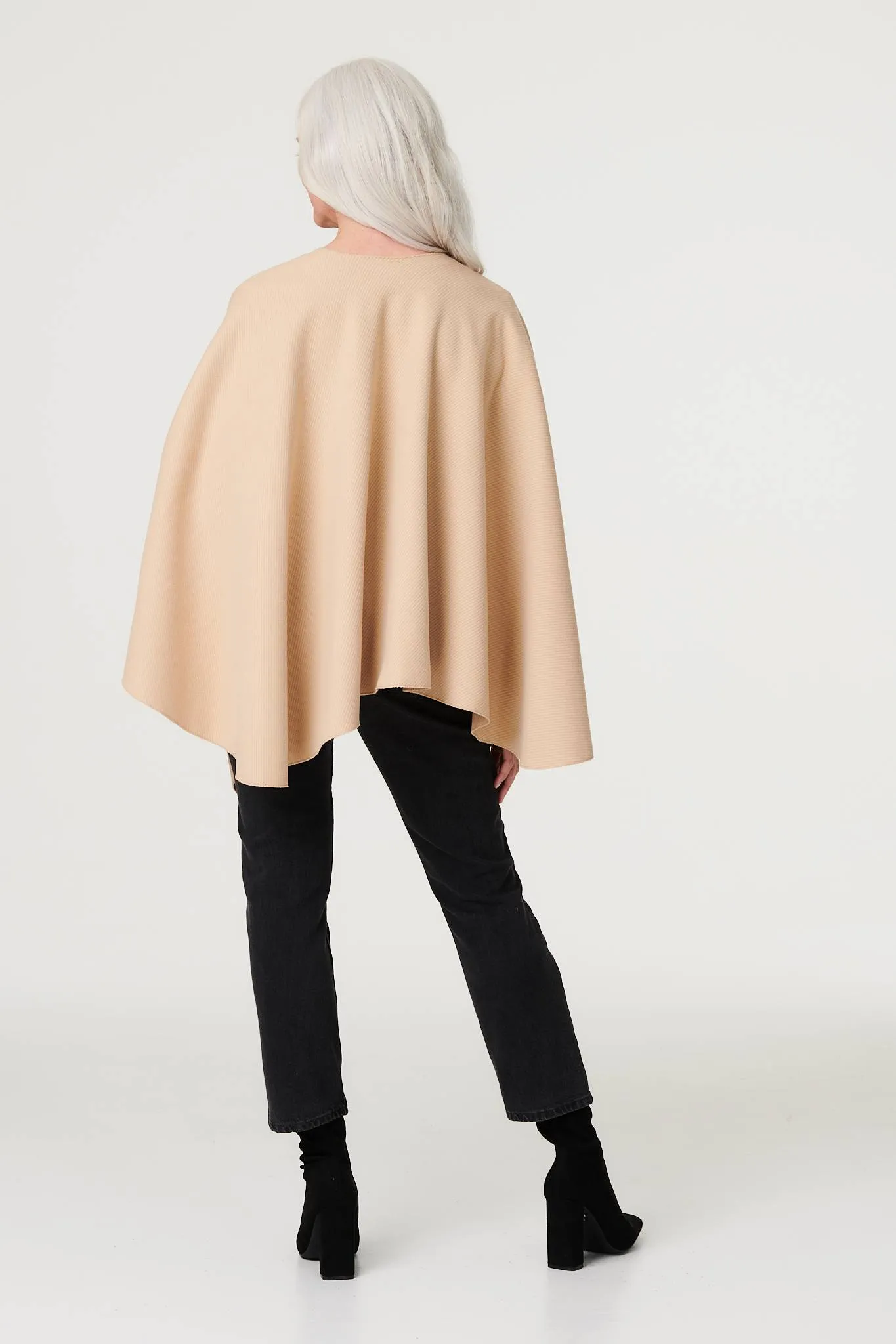 Wrap Front Asymmetric Cape Coat